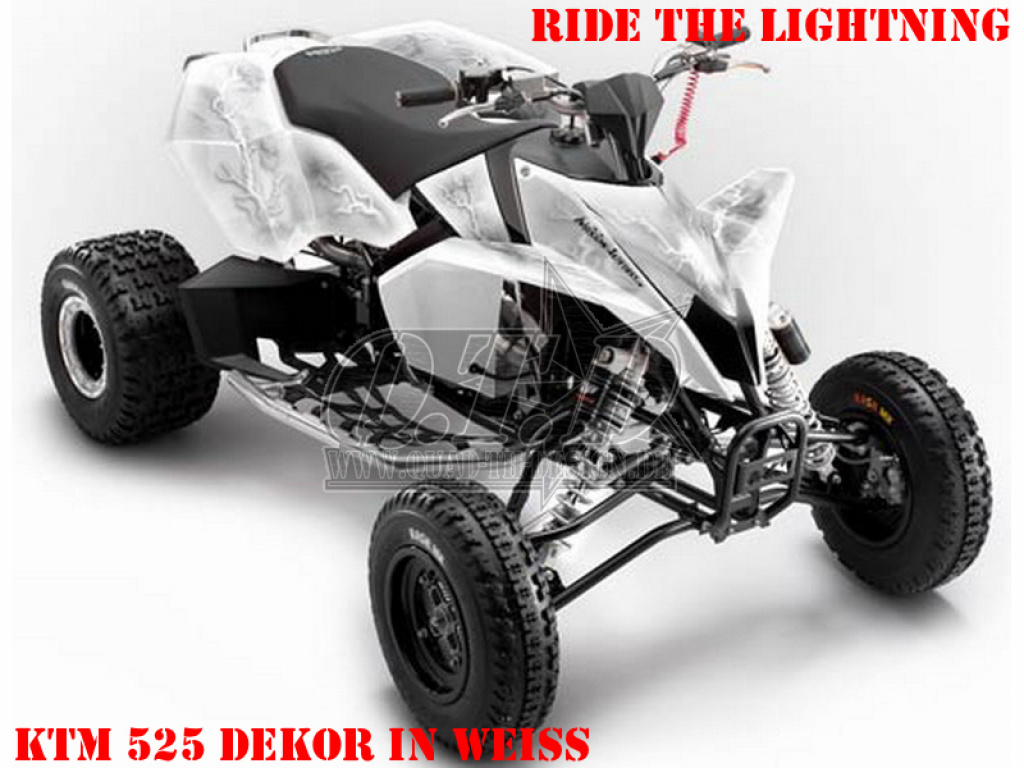 Ride the Lightning White for KTM Quad SX/XC 450/505/525